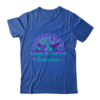 Suicide Prevention In September We Wear Teal And Purple Groovy Shirt & Hoodie | teecentury