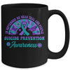 Suicide Prevention In September We Wear Teal And Purple Groovy Mug | teecentury
