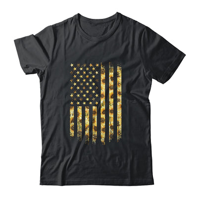 Sunflower American Flag Funny Graphic Summer Vacation T-Shirt & Tank Top | Teecentury.com