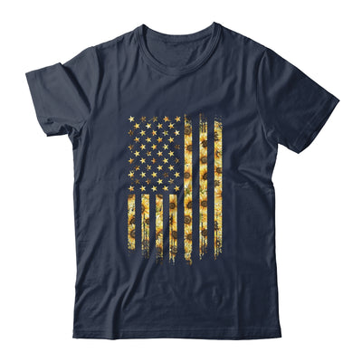 Sunflower American Flag Funny Graphic Summer Vacation T-Shirt & Tank Top | Teecentury.com