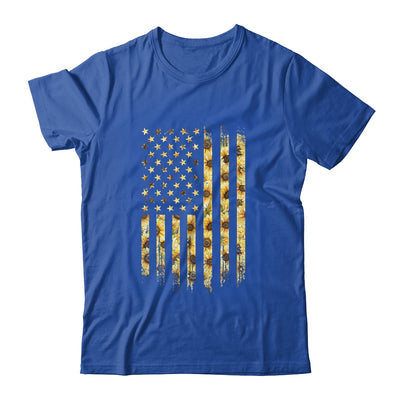 Sunflower American Flag Funny Graphic Summer Vacation T-Shirt & Tank Top | Teecentury.com