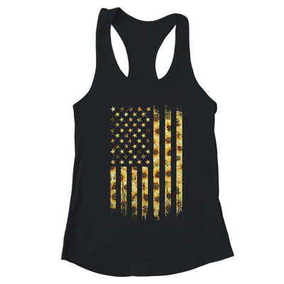 Sunflower American Flag Funny Graphic Summer Vacation T-Shirt & Tank Top | Teecentury.com