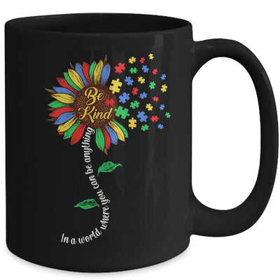 Sunflower Autism Awareness Be Kind Puzzle Mom Support Kids Mug | teecentury