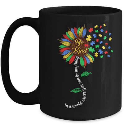 Sunflower Autism Awareness Be Kind Puzzle Mom Support Kids Mug | teecentury