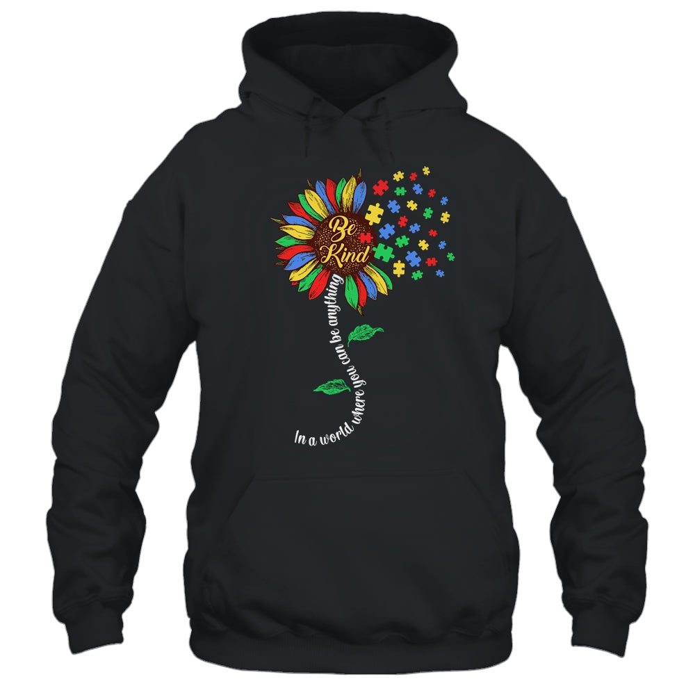 Sunflower Autism Awareness Be Kind Puzzle Mom Support Kids Shirt & Tank Top | teecentury