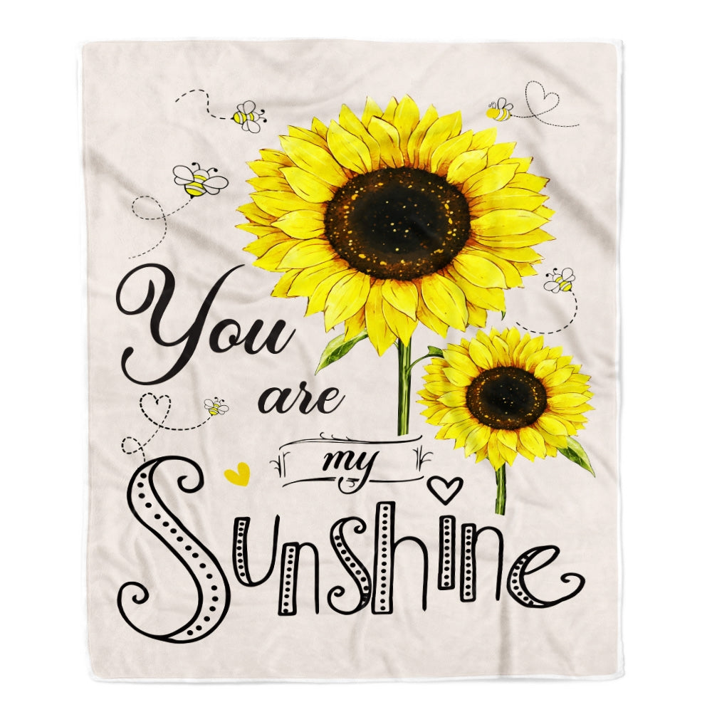 Sunflower Blanket You Are My Sunshine For Daughter Niece Granddaughter Birthday Christmas Gift Bed Quilt Fleece Throw Blanket Blanket | Teecentury.com