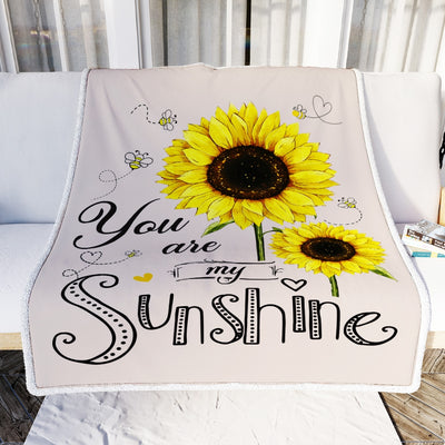Sunflower Blanket You Are My Sunshine For Daughter Niece Granddaughter Birthday Christmas Gift Bed Quilt Fleece Throw Blanket Blanket | Teecentury.com