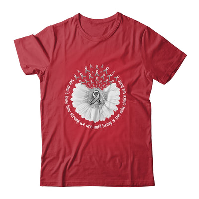 Sunflower Brain Cancer Awareness Grey Ribbon In May Shirt & Tank Top | teecentury