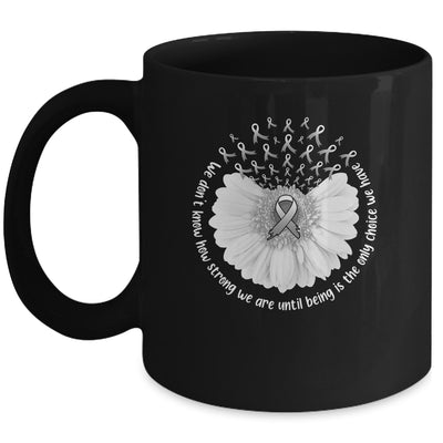 Sunflower Brain Cancer Awareness Grey Ribbon In May Mug | teecentury