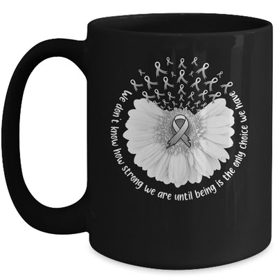 Sunflower Brain Cancer Awareness Grey Ribbon In May Mug | teecentury