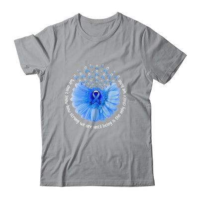 Sunflower Colon Cancer Awareness Blue Ribbon In March Shirt & Tank Top | teecentury