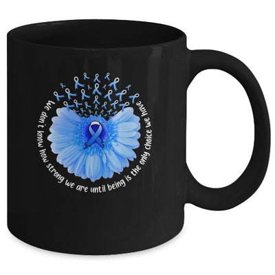 Sunflower Colon Cancer Awareness Blue Ribbon In March Mug | teecentury