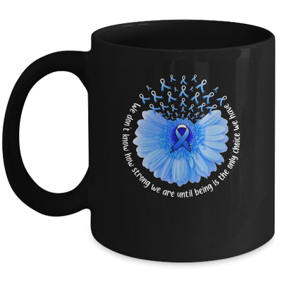 Sunflower Colon Cancer Awareness Blue Ribbon In March Mug | teecentury