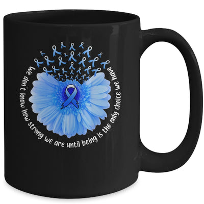 Sunflower Colon Cancer Awareness Blue Ribbon In March Mug | teecentury