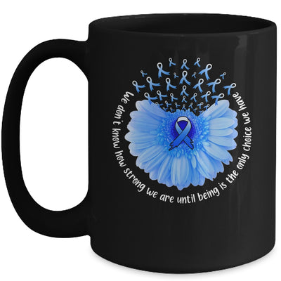 Sunflower Colon Cancer Awareness Blue Ribbon In March Mug | teecentury