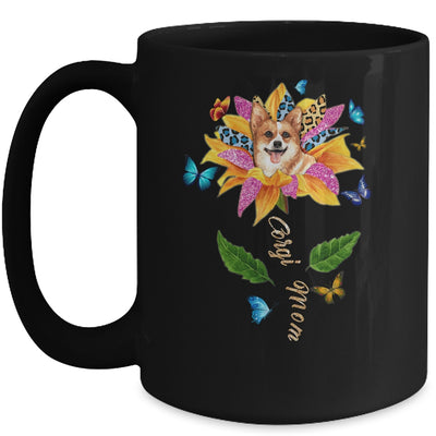 Sunflower Corgi Mom Dog Lover Mothers Day Mug Coffee Mug | Teecentury.com