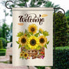 Sunflower Fall Welcome Summer Holiday Farmhouse Yard Flag | Teecentury.com
