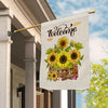 Sunflower Fall Welcome Summer Holiday Farmhouse Yard Flag | Teecentury.com