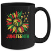 Sunflower Fist Juneteenth Black History African American Mug Coffee Mug | Teecentury.com