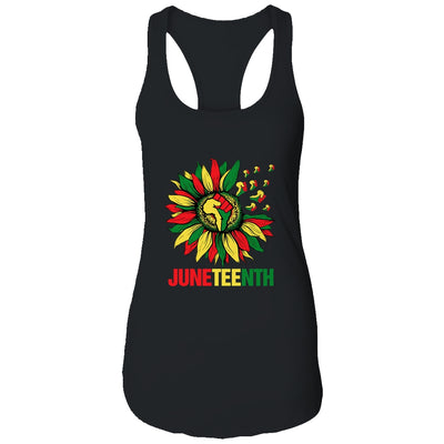 Sunflower Fist Juneteenth Black History African American T-Shirt & Tank Top | Teecentury.com