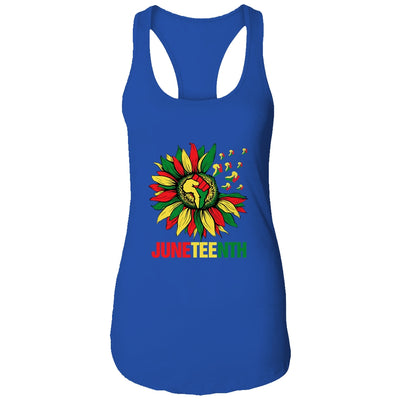 Sunflower Fist Juneteenth Black History African American T-Shirt & Tank Top | Teecentury.com