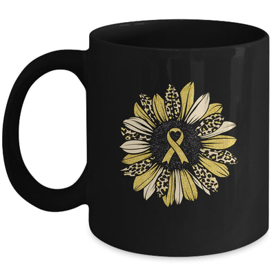 Sunflower Gold Childhood Cancer Awareness Women Mug Coffee Mug | Teecentury.com