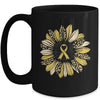 Sunflower Gold Childhood Cancer Awareness Women Mug Coffee Mug | Teecentury.com