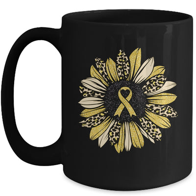 Sunflower Gold Childhood Cancer Awareness Women Mug Coffee Mug | Teecentury.com