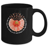 Sunflower Leukemia MS Awareness Orange Ribbon In September Mug | teecentury