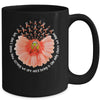 Sunflower Leukemia MS Awareness Orange Ribbon In September Mug | teecentury