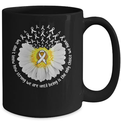 Sunflower Lung Cancer Awareness White Ribbon In November Mug | teecentury