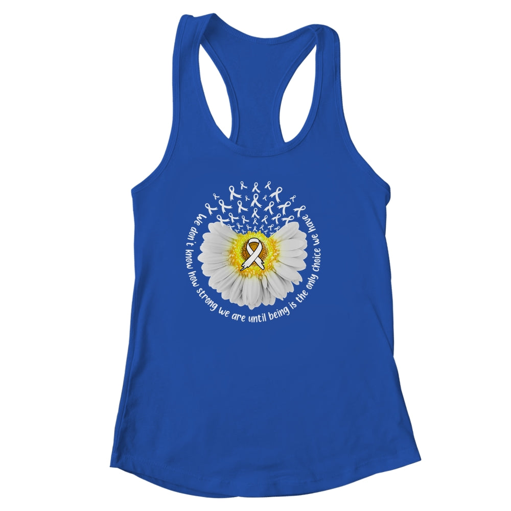 Sunflower Lung Cancer Awareness White Ribbon In November Shirt & Tank Top | teecentury