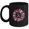 Sunflower Pink Breast Cancer Awareness Women Warrior Mug Coffee Mug | Teecentury.com