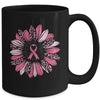 Sunflower Pink Breast Cancer Awareness Women Warrior Mug Coffee Mug | Teecentury.com