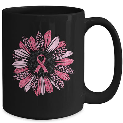 Sunflower Pink Breast Cancer Awareness Women Warrior Mug Coffee Mug | Teecentury.com