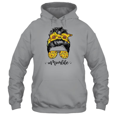 Sunflowers Mom Life Messy Bun Hair Sunglasses Mother's Day T-Shirt & Tank Top | Teecentury.com