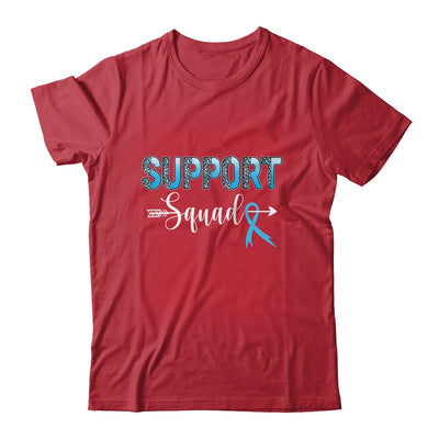 Support Squad Leopard Blue Warrior Colon Cancer Awareness Shirt & Hoodie | teecentury