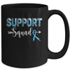 Support Squad Leopard Blue Warrior Colon Cancer Awareness Mug | teecentury