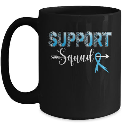 Support Squad Leopard Blue Warrior Colon Cancer Awareness Mug | teecentury