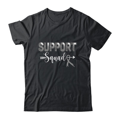 Support Squad Leopard Grey Warrior Brain Cancer Awareness Shirt & Hoodie | teecentury