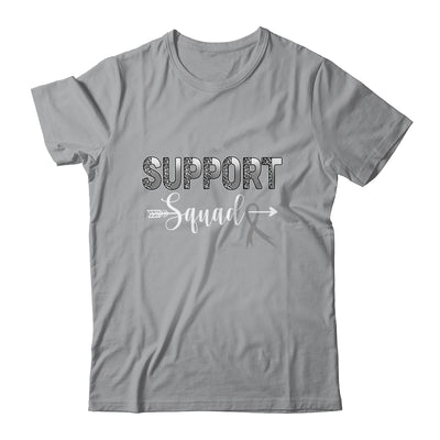 Support Squad Leopard Grey Warrior Brain Cancer Awareness Shirt & Hoodie | teecentury