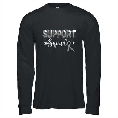 Support Squad Leopard Grey Warrior Brain Cancer Awareness Shirt & Hoodie | teecentury