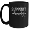Support Squad Leopard Grey Warrior Brain Cancer Awareness Mug | teecentury