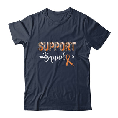 Support Squad Leopard Orange Warrior Leukemia MS Awareness Shirt & Hoodie | teecentury