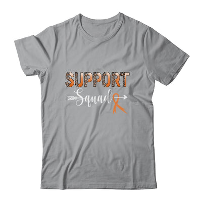 Support Squad Leopard Orange Warrior Leukemia MS Awareness Shirt & Hoodie | teecentury