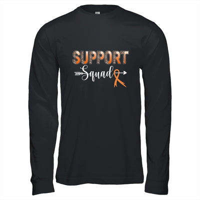 Support Squad Leopard Orange Warrior Leukemia MS Awareness Shirt & Hoodie | teecentury
