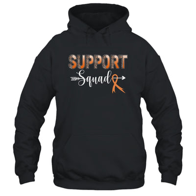 Support Squad Leopard Orange Warrior Leukemia MS Awareness Shirt & Hoodie | teecentury