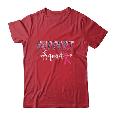 Support Squad Leopard Pink Warrior Breast Cancer Awareness Shirt & Hoodie | teecentury