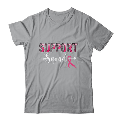 Support Squad Leopard Pink Warrior Breast Cancer Awareness Shirt & Hoodie | teecentury