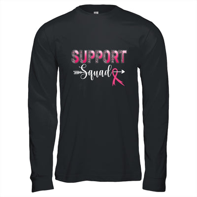 Support Squad Leopard Pink Warrior Breast Cancer Awareness Shirt & Hoodie | teecentury